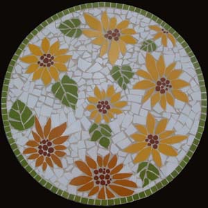 Flores  -  60 cm diametro  -  Mosaico